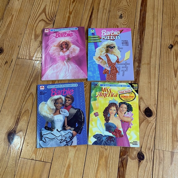 Golden Books Other - Vintage Barbie Coloring Books